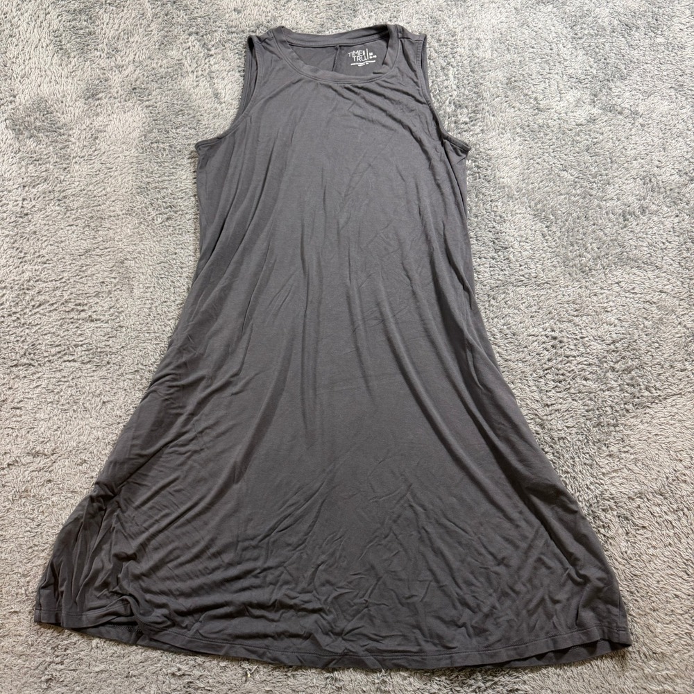 Time and Tru Sleeveless Knit Dress Size M 8-10 Gray Womens A-Line Casual Dress